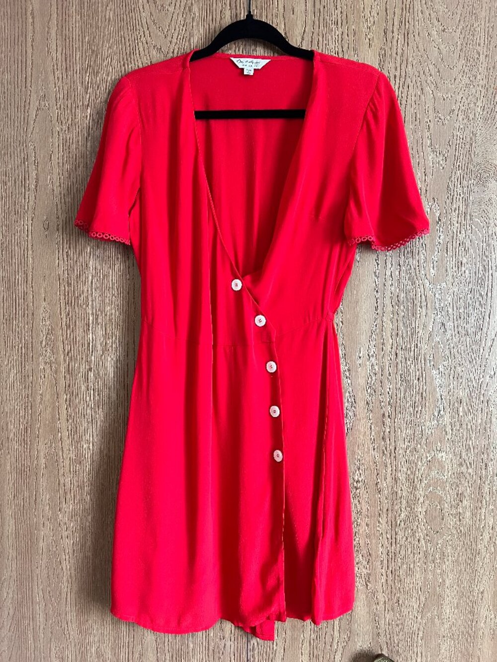 Miss Selfridge Red Button Casual Summer Dress